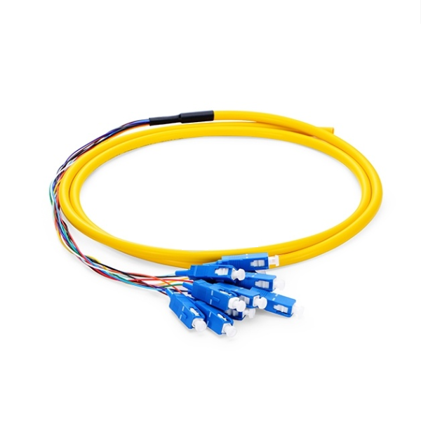 12 Fibers SC UPC Single mode Round Fiber Optic Pigtail