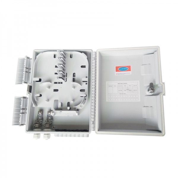 Wall Mount Termination Box with 2 Ports White